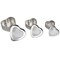 12 Pieces Heart Shaped Empty Metal Tin Cans with Clear Window Lids for Candle Making, Candies, Gifts &#x26; Treasures, Mixed Sizes